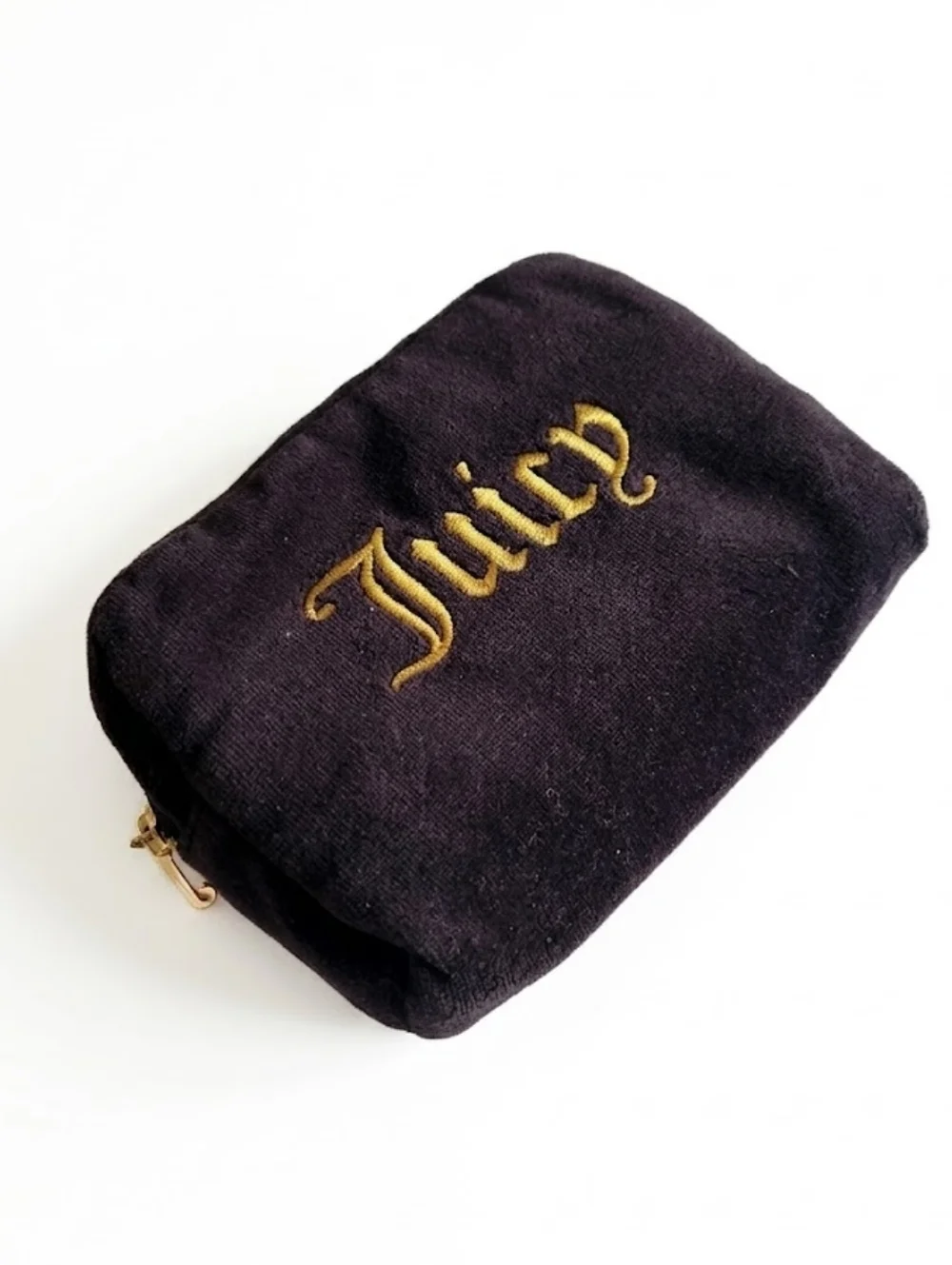 Juicy Couture X Parade Velour Embroidered Makeup Bag Pouch vintage y2k